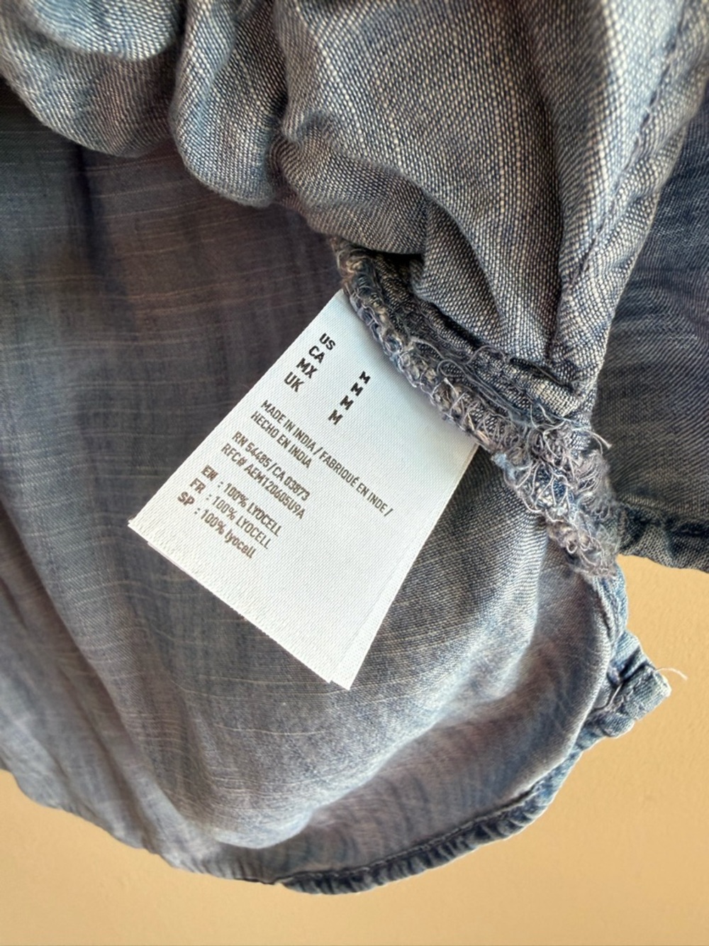 American Eagle Outfitters Light Blue Denim Pintuck Tunic - Picture 5 of 7